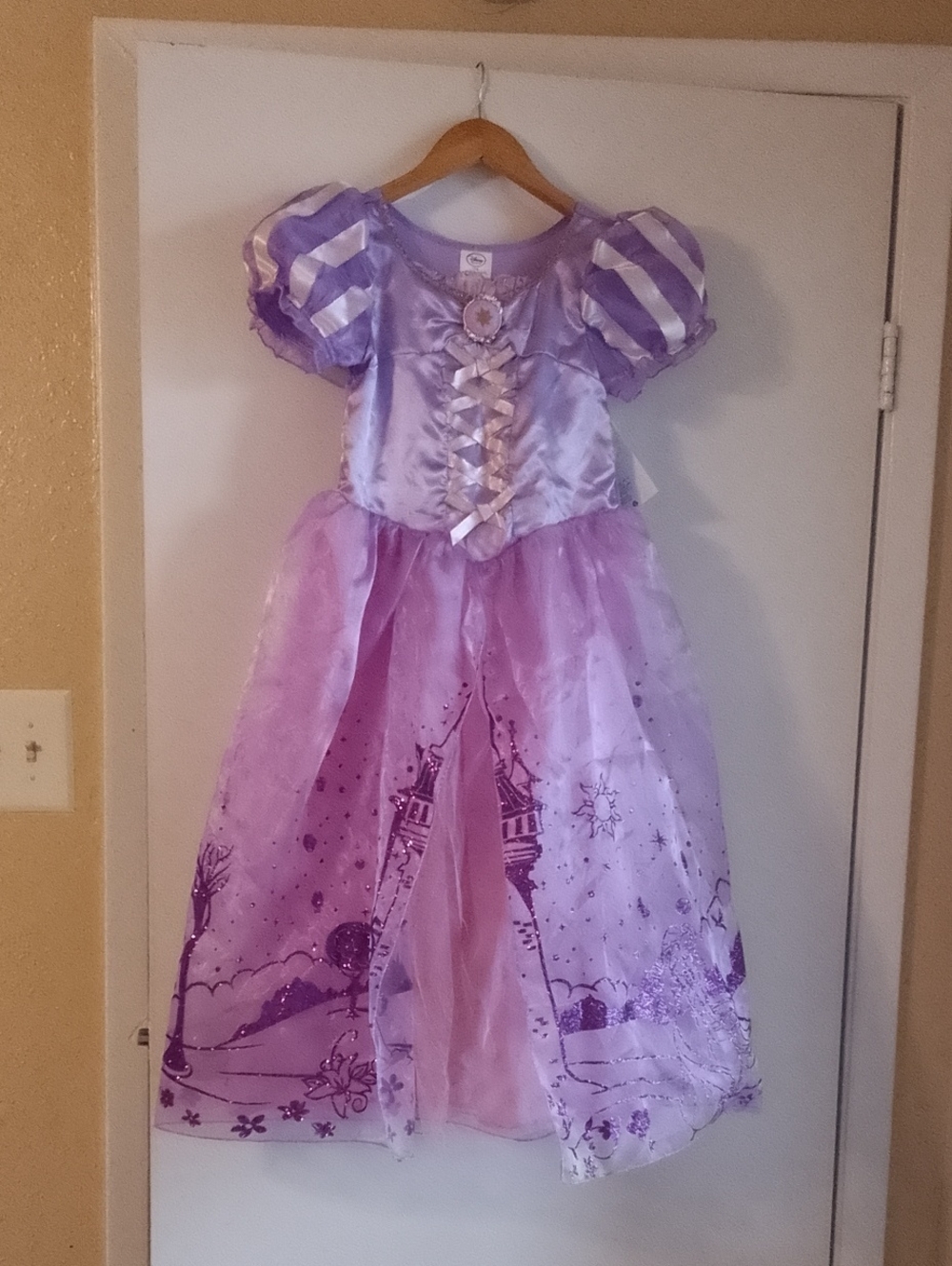 Disney Purple Princess Dress Costume with Puff Sleeves
